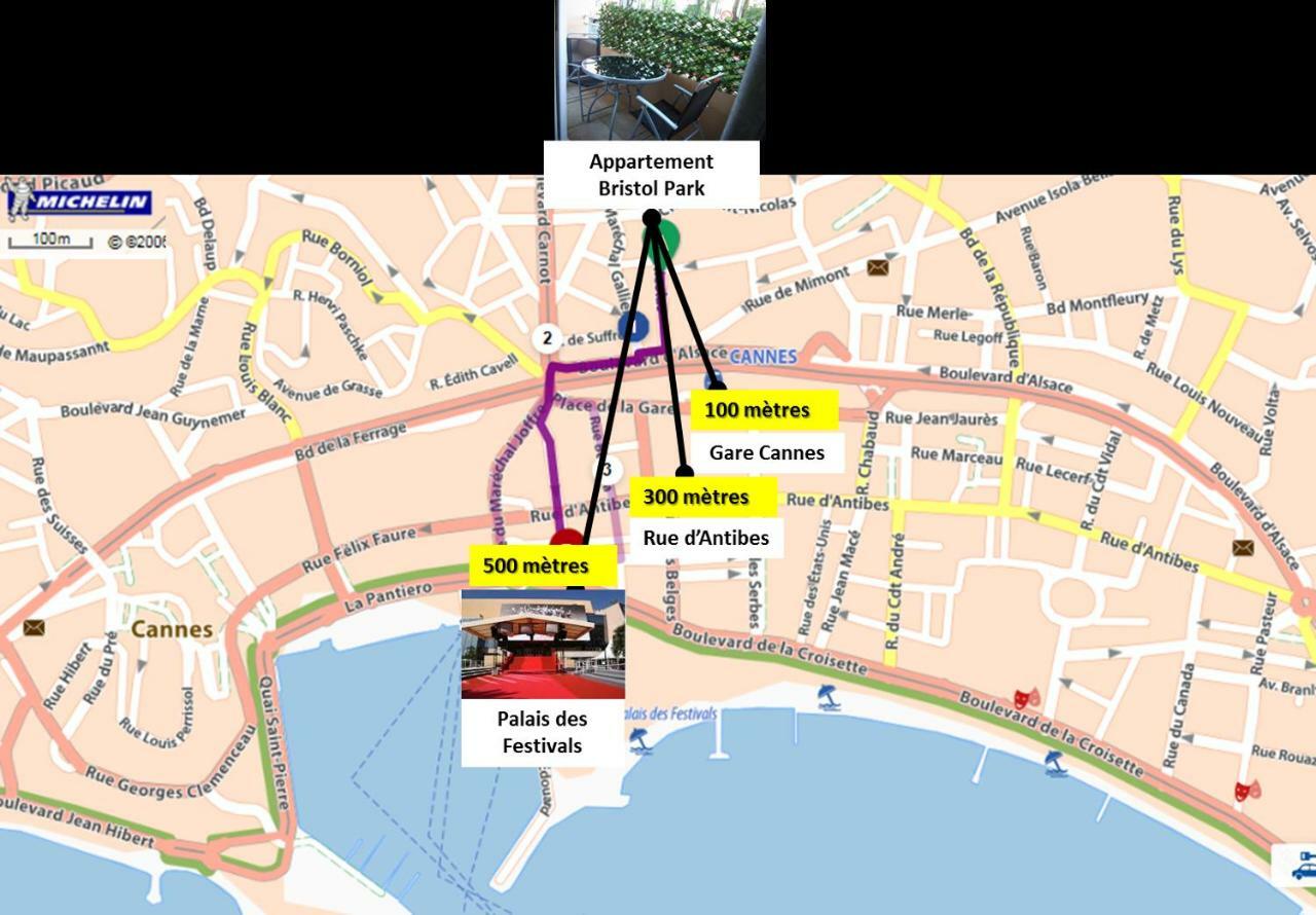 Ferienwohnung Bristol Park - Parking - 5Mn Walk From Palais Des Festivals Cannes Exterior foto
